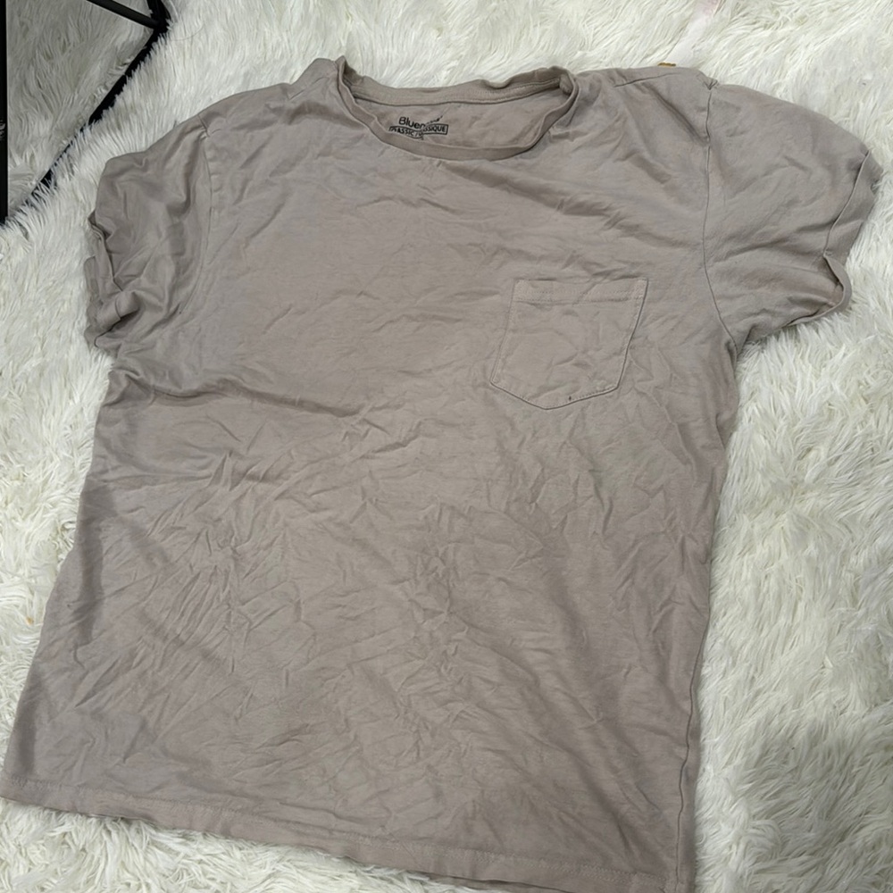 Mens beige 100% cotton t shirt